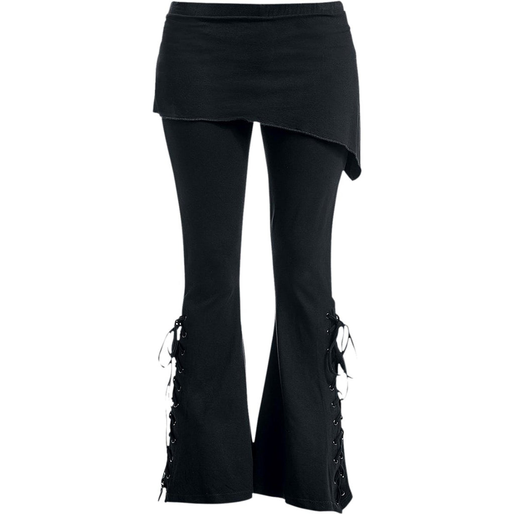 URBAN FASHION 2in1 Boot Cut Leggings Micro Slant Skirt