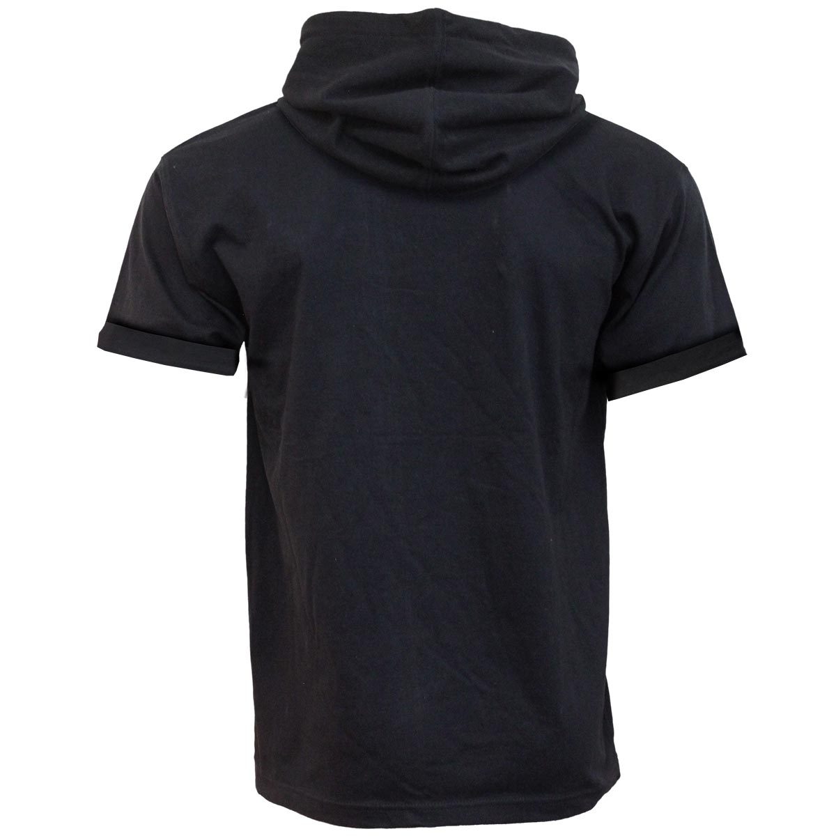 URBAN FASHION - Fine Cotton T-shirt Hoody Black - Spiral USA