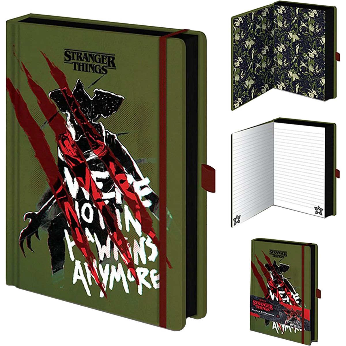 STRANGER THINGS 4 NOT IN HAWKINS - Premium A5 Notebook Olive