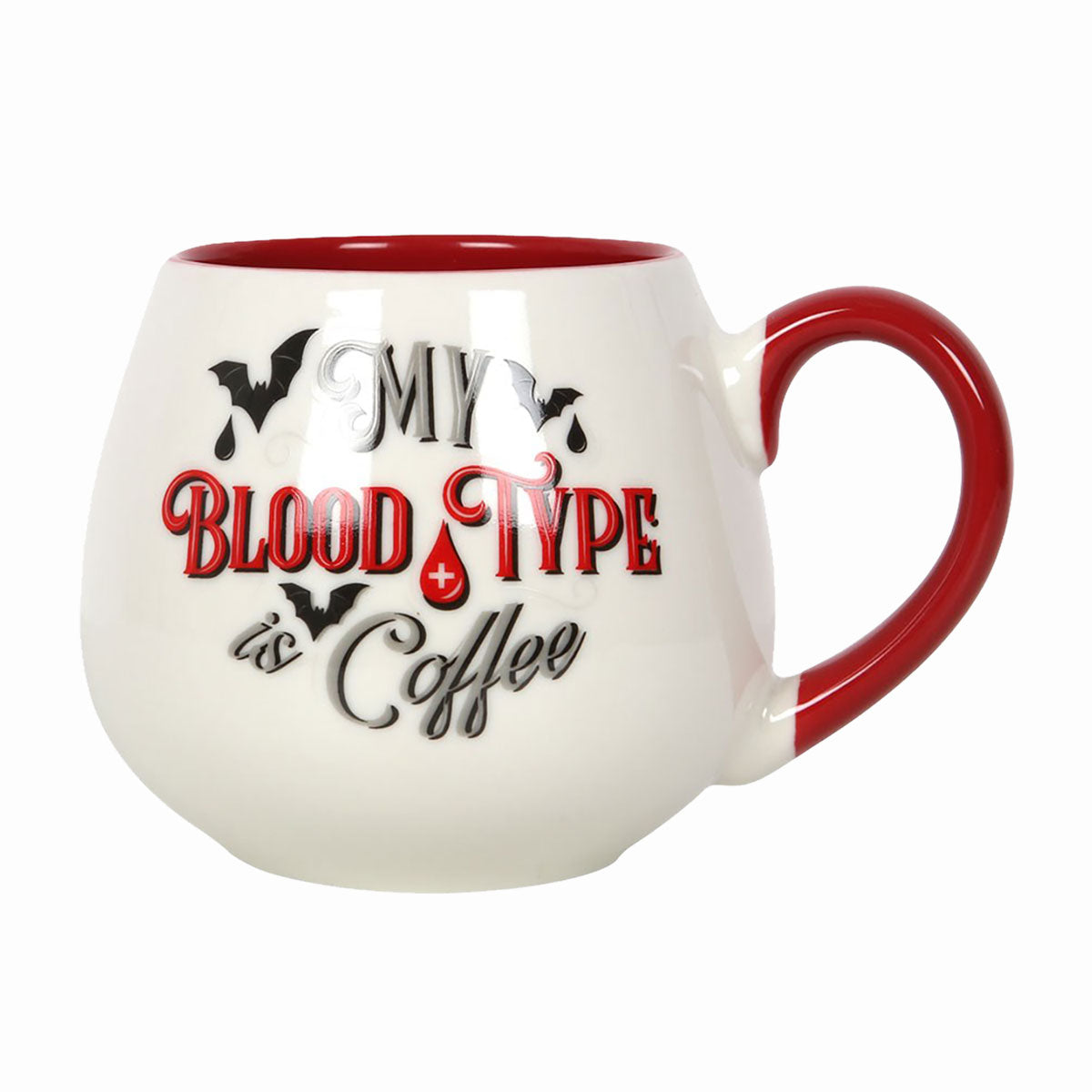 MY BLOOD TYPE IS COFFEE - Rounded Mug White