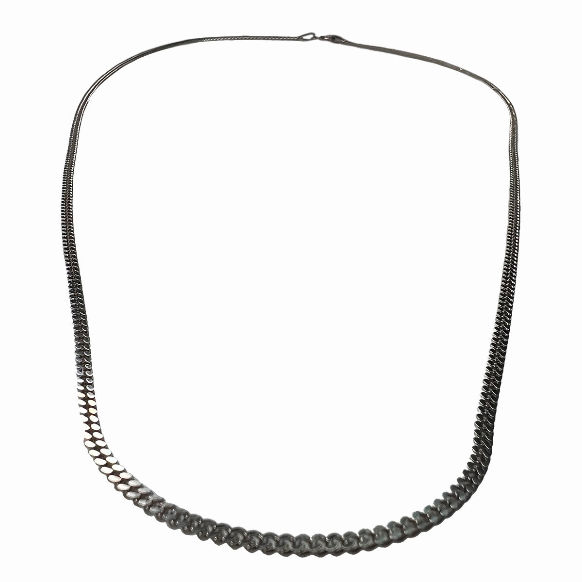 CURB - Neck Chain - Rhodium Plated - 550mm