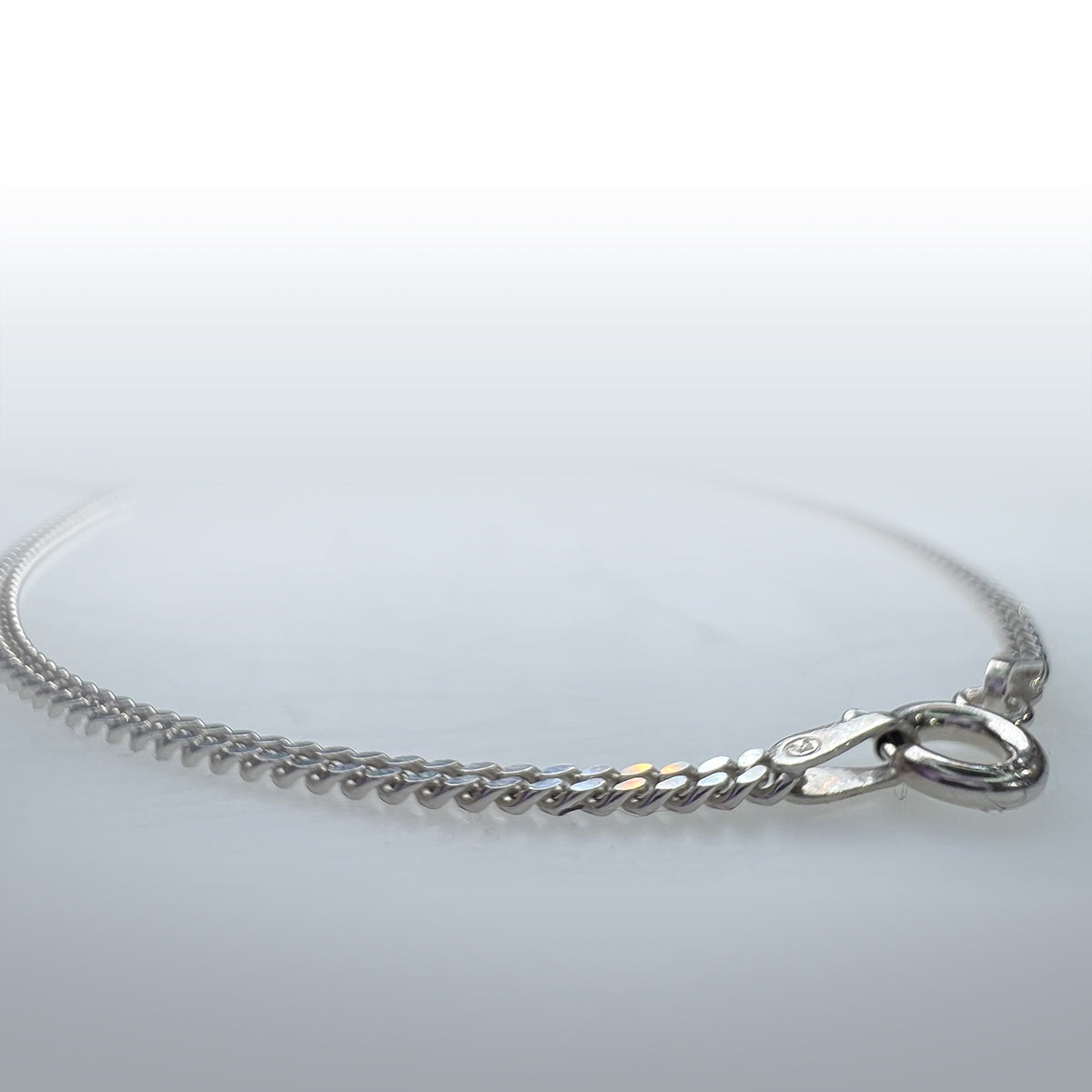 CURB - Neck Chain - Rhodium Plated - 550mm