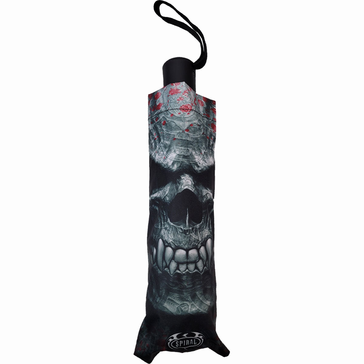 GOTH SKULL - Parapluie de voyage compact avec ouverture et fermeture automatiques