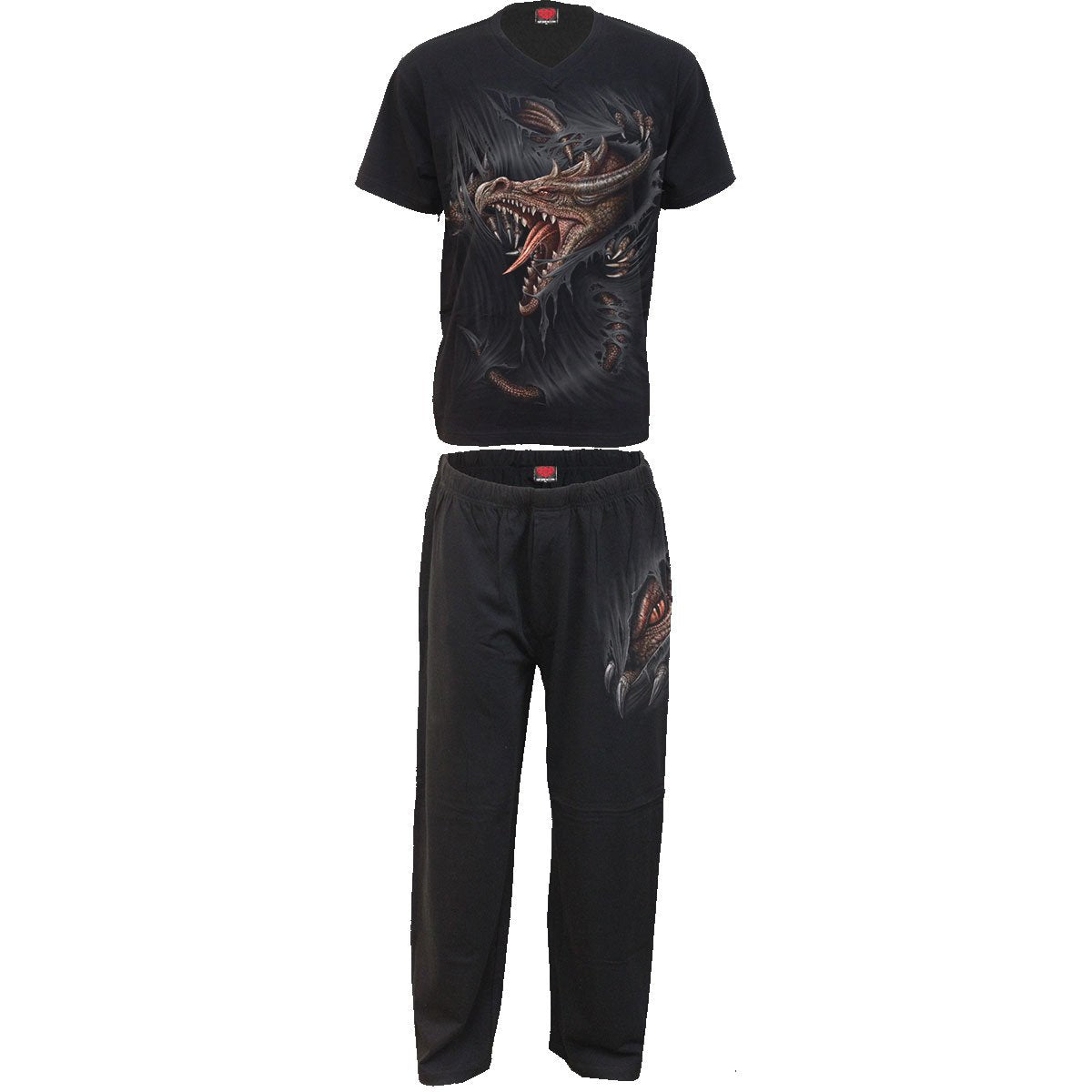 BREAKING OUT - 4pc Mens Gothic Pyjama Set - Spiral USA