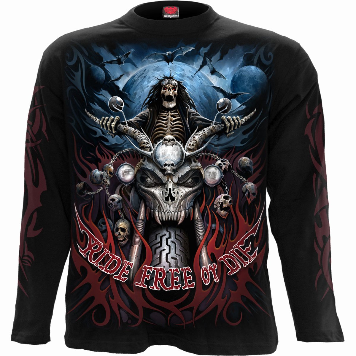 RIDE FREE - Longsleeve T-Shirt Black