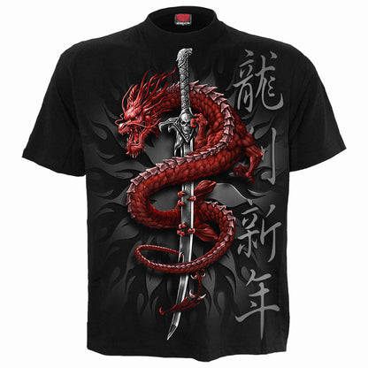 ORIENTAL DRAGON  - T-Shirt Black