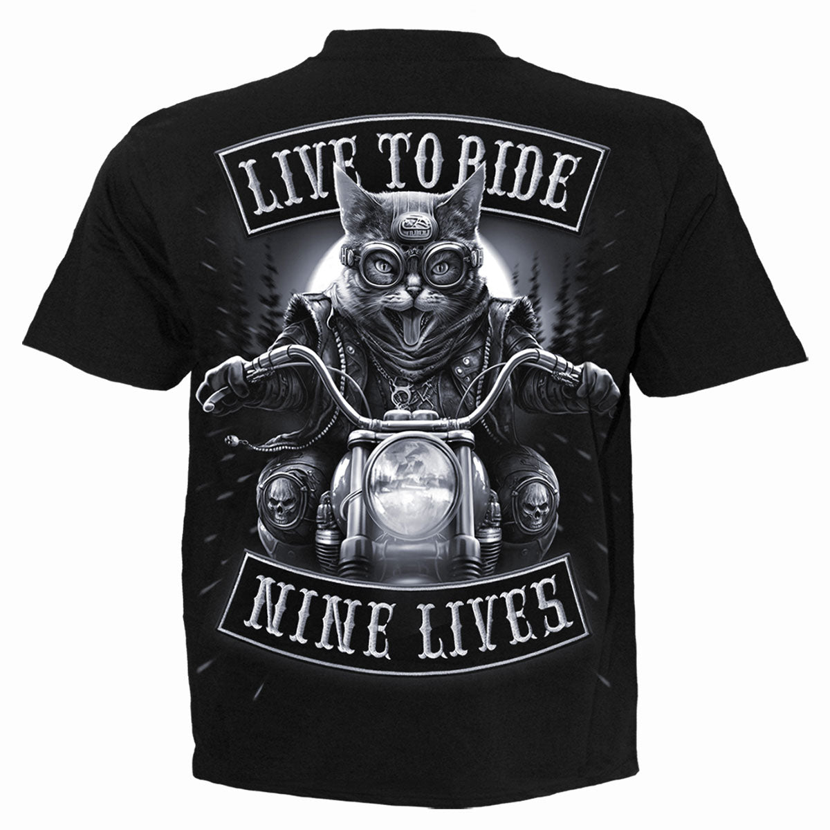 NINE LIVES - Camiseta Negra