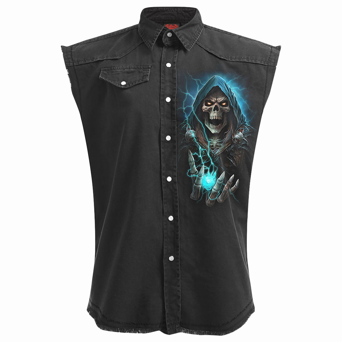 DEAD METAL - Sleeveless Stone Washed Worker Black