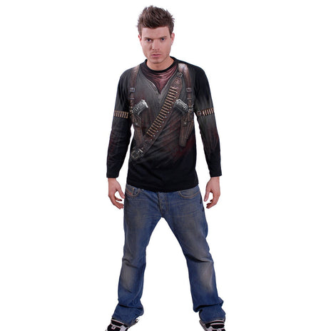 HOLSTER WRAP - T-shirt à manches longues Allover noir