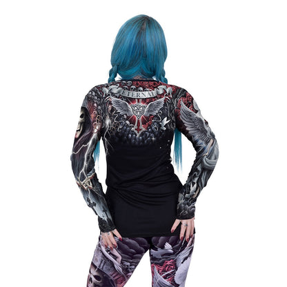 LIFE AND DEATH CROSS - Allover Baggy Top  Black - Spiral USA