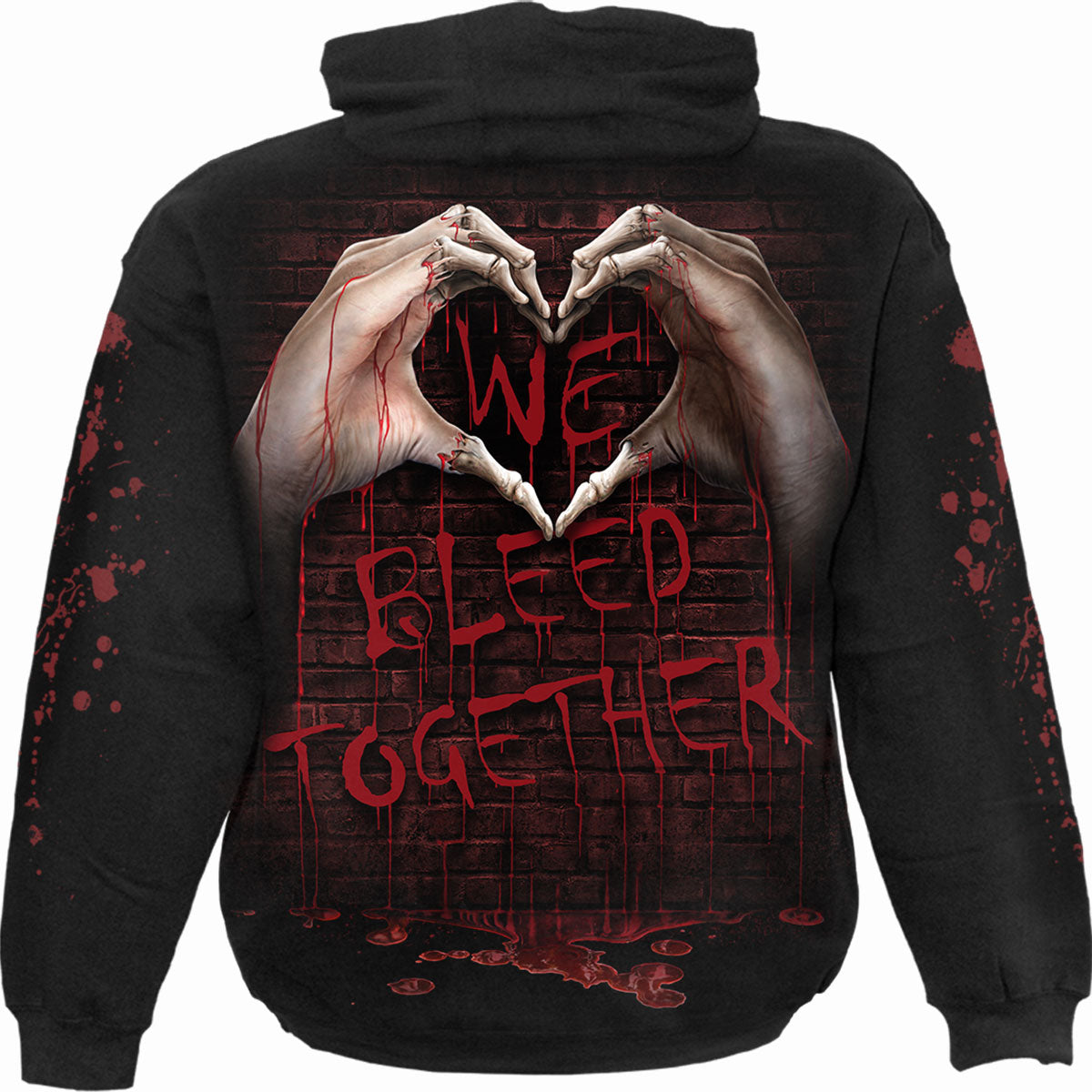 WE BLEED TOGETHER - Sweat à capuche noir